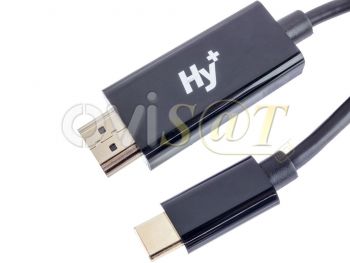 Cable negro de HDMI a USB tipo C